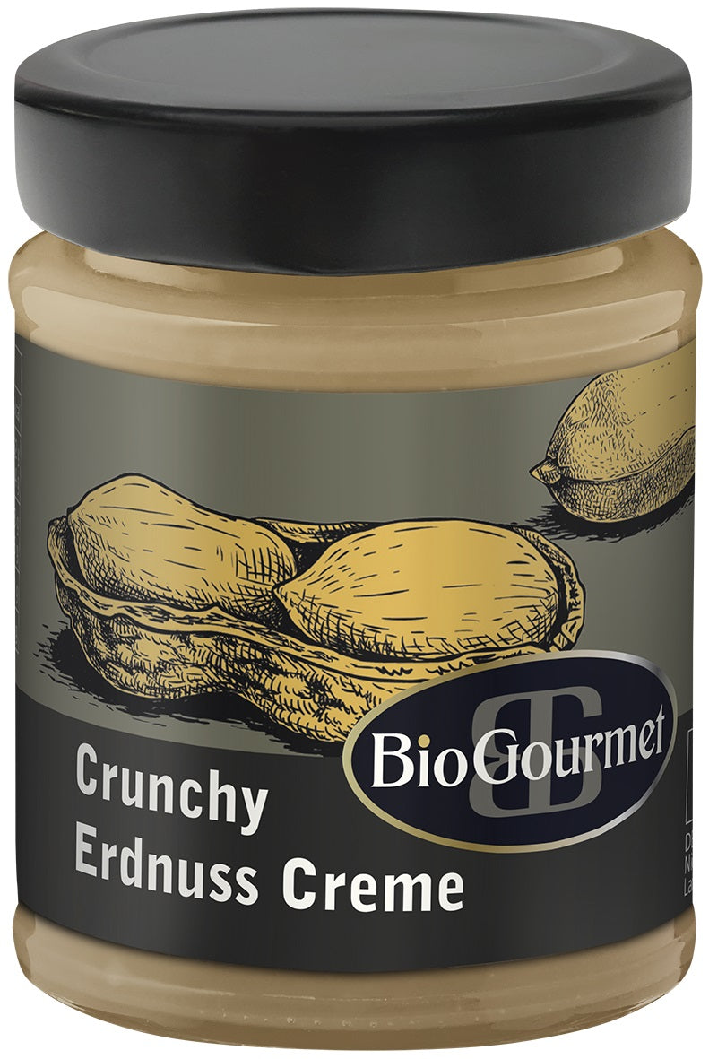 Bio Crunchy Erdnuss Creme, 6 Gläser à 250g, bio