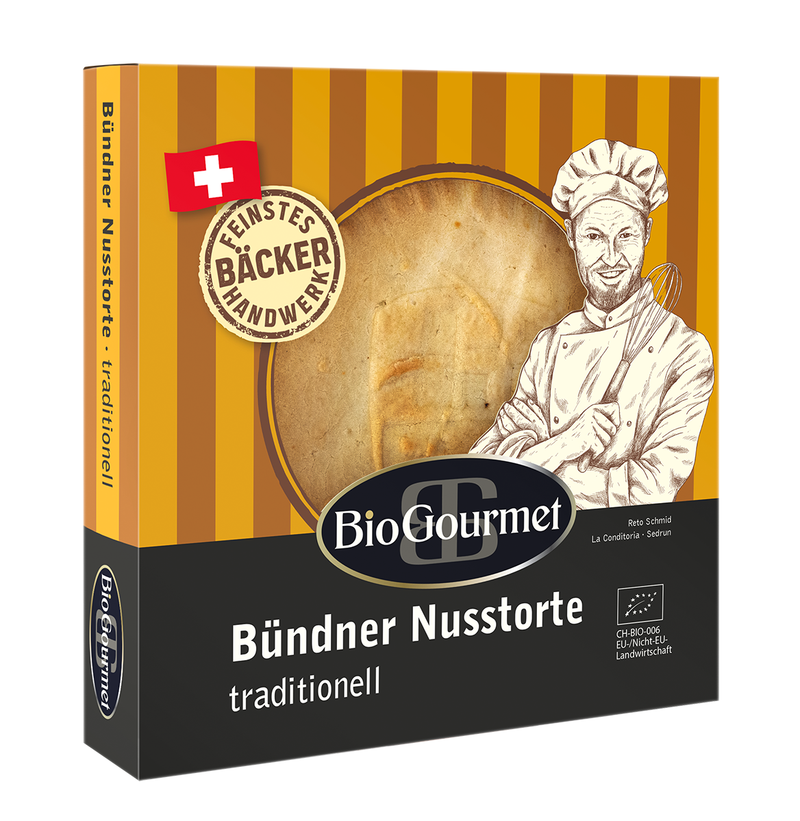 Bündner Nusstorte 300g, bio – SOUNDFOOD