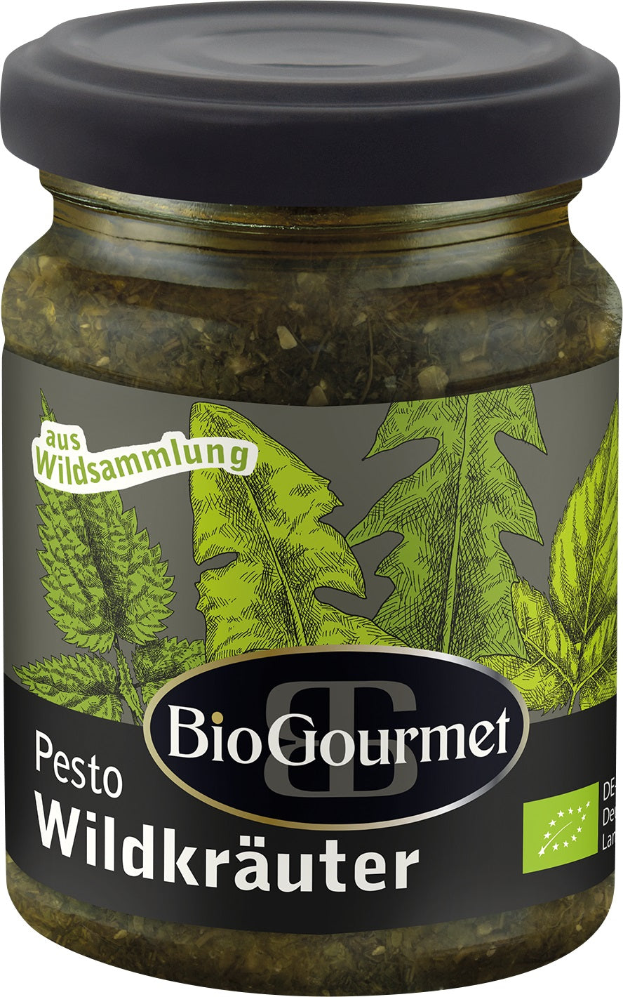 Bio Pesto Wildkräuter, mit Kräutern aus deutscher Wildsammlung, 6 Gläser a 120g