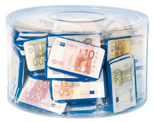 Euro Banknoten aus Milchschokolade, lose 1000g in Dose