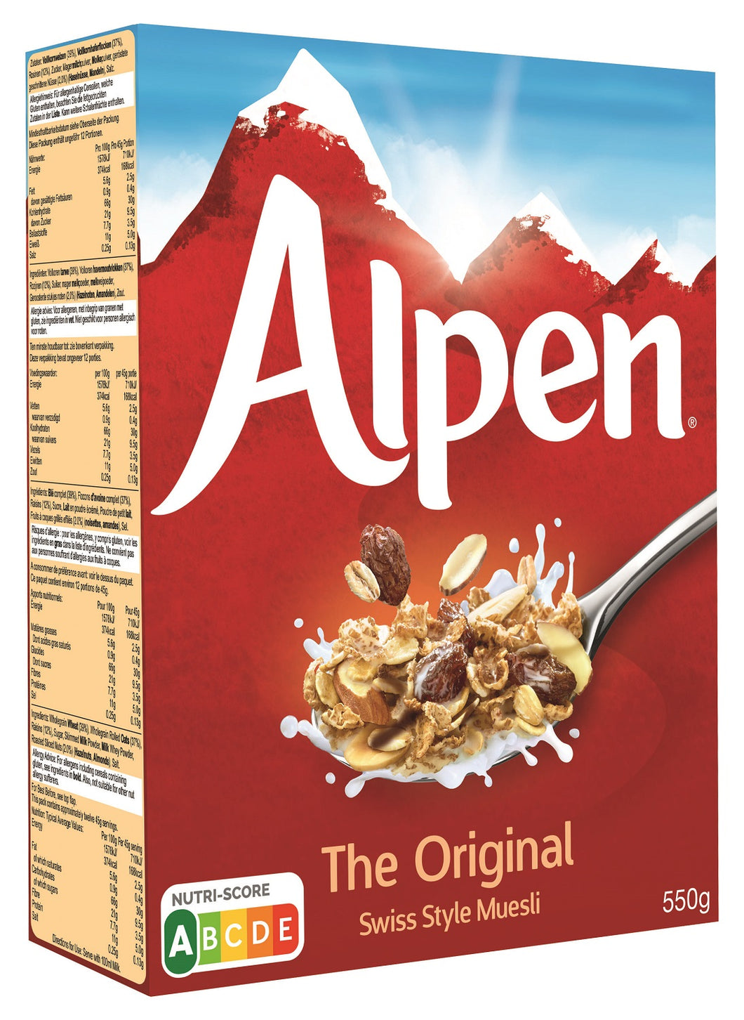 Alpen Original Müsli, 10 Packungen à 550 g