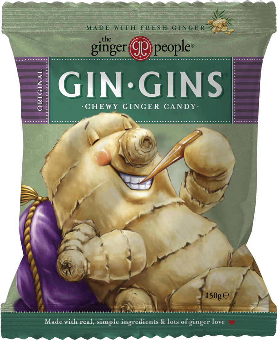 GIN GINS Original Ginger Chew Candy 150g SOUNDFOOD