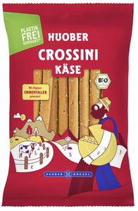 HUOBER Bio Crossini Käse, plastikfrei verpackt, 12 Packungen à 100g