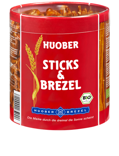 Huober Bio Sticks & Brezel,  12 Dosen à 300g