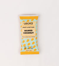 Laden Sie das Bild in den Galerie-Viewer, Lecka Fruit &amp; Nut Bar Mango Coconut, 12 Riegel