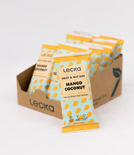 Laden Sie das Bild in den Galerie-Viewer, Lecka Fruit &amp; Nut Bar Mango Coconut, 12 Riegel