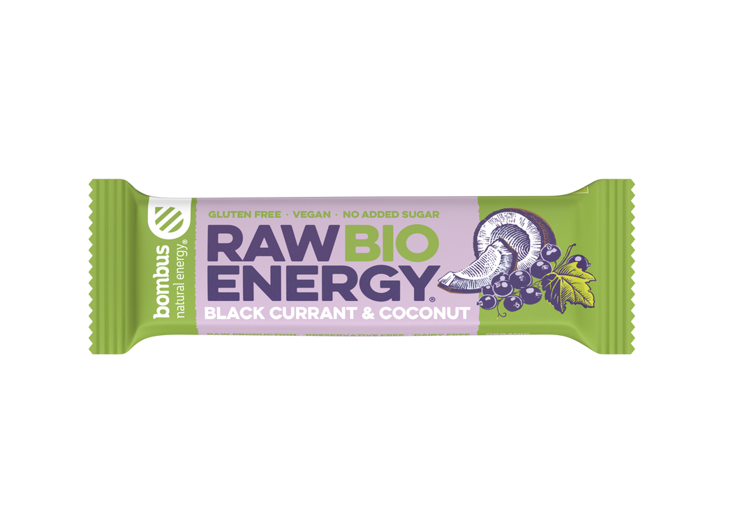 Raw Bio Energy Black Currant & Coconut, 20 Riegel