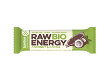 Laden Sie das Bild in den Galerie-Viewer, Raw Bio Energy Coconut &amp; Cocoa, 20 Riegel